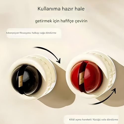 Kanji Vantuzlu Bıçak Bileme Aparatı Kırmızı | Kaymaz Tabanlı Kompakt Bileyleyici | Mutfak. Şef ve Meyve Bıçakları için Uygun - Görsel 3