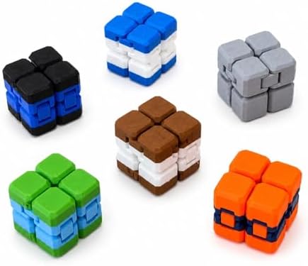 Sonsuz Küp Fidget Oyuncağı, Stres Azaltıcı, ABS Plastik, Kompakt ve Taşınabilir, Karışık Renk, 1 Adet
