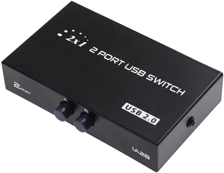 PX-5020 Manuel USB Yazıcı Çoklayıcı 2 Port, 2 Bilgisayar 1 Printer USB Switch, Printer Paylaşım Cihazı, PC Laptop Yazıcı Seçici Bağlantı Aparatı - Görsel 3