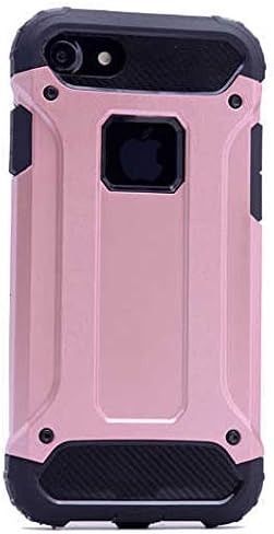 Apple iPhone 6 Plus / 6S Plus ile Uyumlu Kılıf Çİft Katman Koruyucu Crash Military Tank Kılıf - Rose Gold