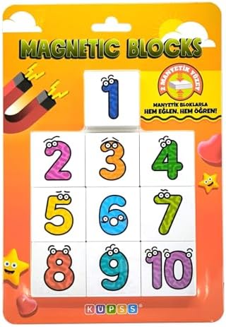 Manyetik Sayı Blokları - Number Blocks - Eğitici Oyuncak Mıknatıslı Blok Sayılar - Çift taraflı - Görsel 3