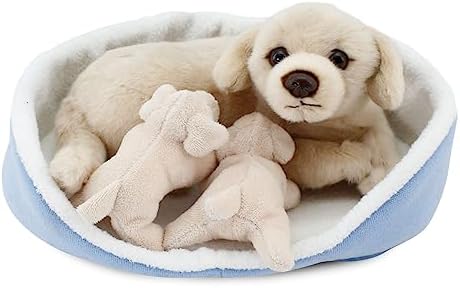 Animals Of The World Sepette Yavrulu Labrador Peluş Oyuncak - Görsel 3
