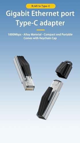 Type-C to RJ45 Ethernet Dönüştürücü Adaptör – 1000Mbps Gigabit LAN – USB-C Ethernet Çevirici OTGRJ - Görsel 2