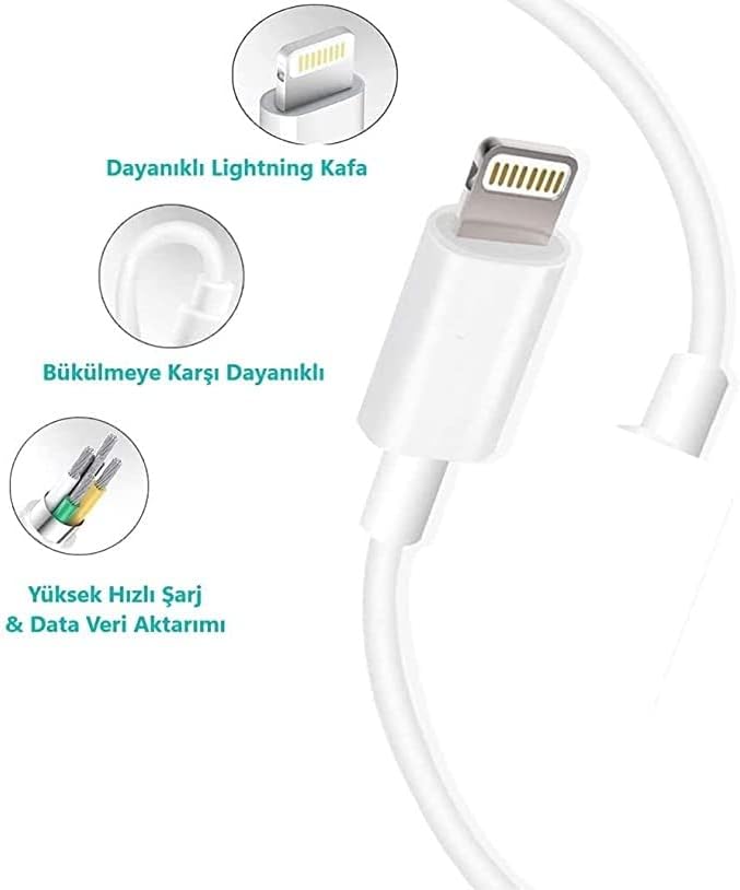 VGOSITE Lightning Usb Girişli 3.0 Hızlı Şarj Aleti, Yüksek Hızda Şarj Eder. Güvenli Şarj için Akım Korumalı, Telefonunuzu Tanır ve Maksimum Hızda Şarj Eder. Lightning Girişli Cihazlar İçin Uyumlu - Görsel 3