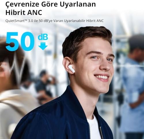 EarFun Air Pro 4+ Bluetooth Kulakiçi Kulaklık - Bluetooth 6.0-54 Saat Çalma Süresi - Çoklu Cihaz Bağlantısı - IP55 - Beyaz (EarFun Türkiye Garantili) - Görsel 3