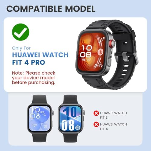 [Change-Case]  Watch Fit 4 Pro için 2’si 1 Arada Sert Polikarbonat Kasa Koruyucu Dokunma ve Netliği Etkilemeyen Darbelere ve Çizilmeye Karşı Fit 4 Pro Ekran Koruyucu Kılıfı (Siyah)