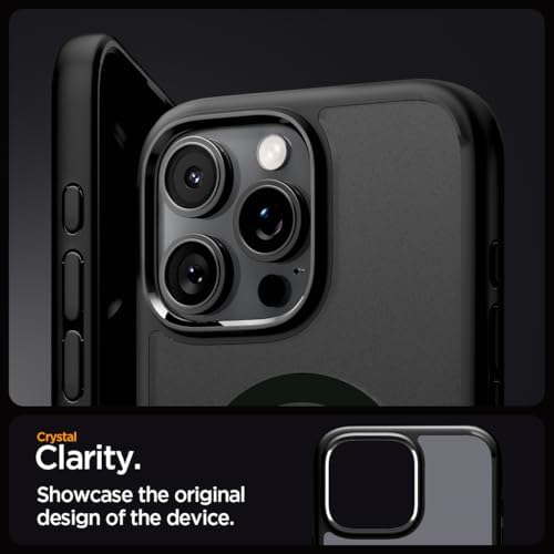 Apple iPhone 16 Pro ile Uyumlu ince MagSafe Kılıf Ultra Hybrid Sararmaya Dayanıklı DuraClear™ Hava Kanalı Teknolojisi™ Askeri Sınıf Koruma MagFit Frost Black Mat Kapak - ACS08134 - Görsel 3