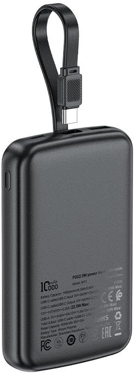 Alternative view of Acefast LED Dijital Ekran Göstergeli 10000 mAh Taşınabilir Şarj Aleti PD22.5W Powerbank + Usb-C Kablosu - M13