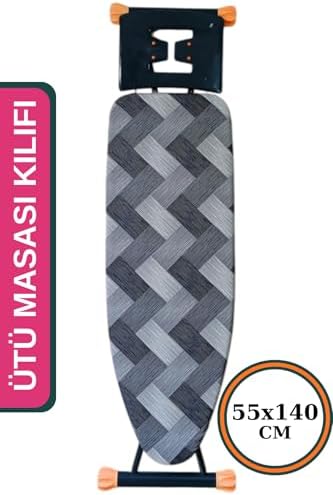 ASEV HOME Ütü Masası Kılıfı Keçeli İpli Stoperli Büyük Boy 55x140 cm Aura - Görsel 3