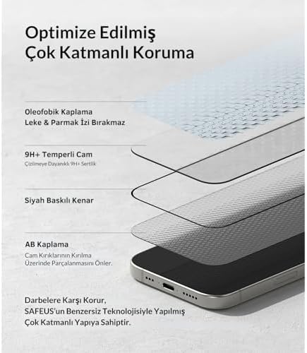 Tam Kaplayan Hayalet Parmak İzi Bırakmayan Safir Ekran Koruyucu Cam, iPhone 17 Air İle Uyumlu - Görsel 3