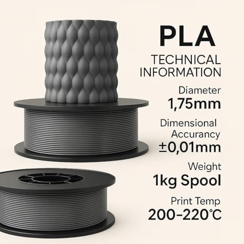 Alternative view of Pla+ Filament 1.75mm 1 Kg - Gri