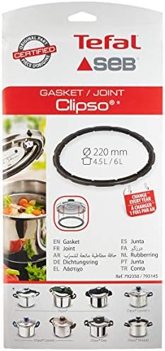 Seb 4,5L/6L paslanmaz çelik conta ø 220 mm Clipso, Clipso Control, Easy, Modulo 792350-793145 düdüklü tencereler - Görsel 3