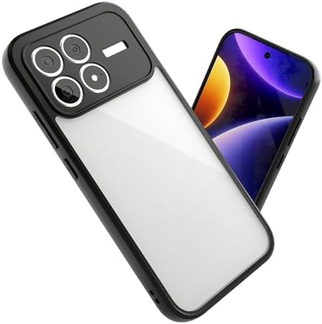 Xiaomi Poco F8 Pro İle Uyumlu Yüksek Kalite Kılıf Kamera Korumalı Şeffaf Arka Yüzey Z-New Roll Kapak Siyah