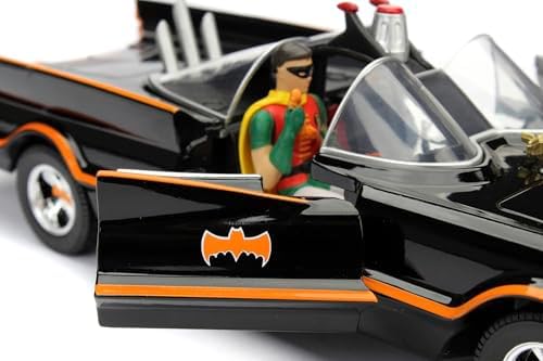 Jada, 9398259314R00, Batman 1966 Classic Batmobile Model Aracı, Serbest Tekerlek, Die-Cast (Metal), Açılabilen Parçalar (Kapı), 22 Cm, 1:24 - Görsel 3