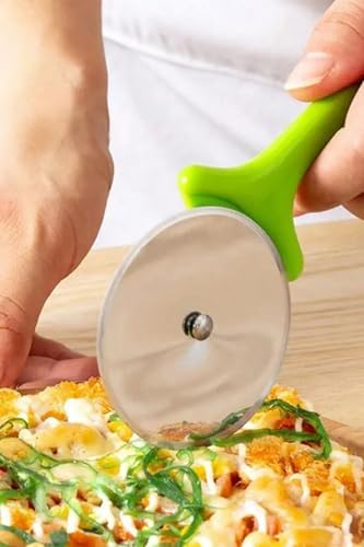 Alternative view of Plastik Saplı Çelik Pizza Hamur Mantı Börek Kesme Ruleti Pratik Pizza Kesici Dilimleyici Rulet