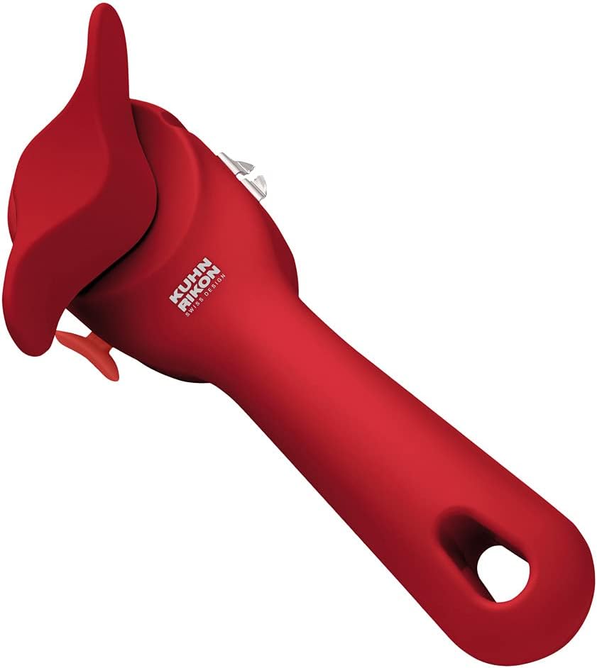KUHN RIKON Auto Safety konserve açacağı kırmızı, güvenlik kutusu açacağı, keskin kenarları yoktur, kutunun kenarını otomatik olarak tutar, temiz ve güvenli, 8 x 2,5 x 2,75 - Görsel 3