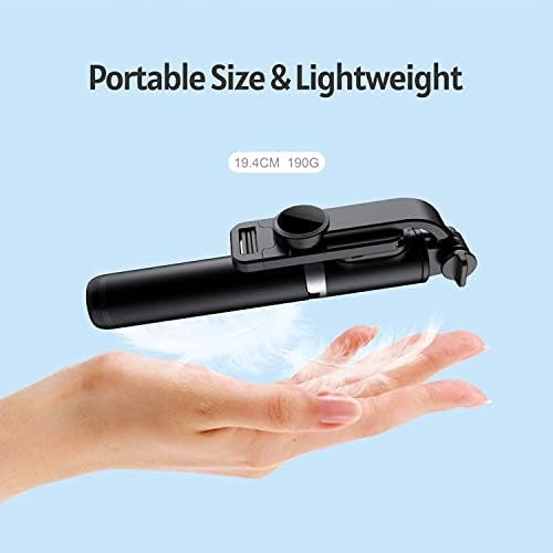 KuzeyStore Led Işıklı Katlanabilir Çok Fonksiyonlu Kablosuz Bluetooth Kumandalı Tripod Selfie Çubuğu, Vlog, Video, Grup Fotoğraf, Özçekim - Görsel 3