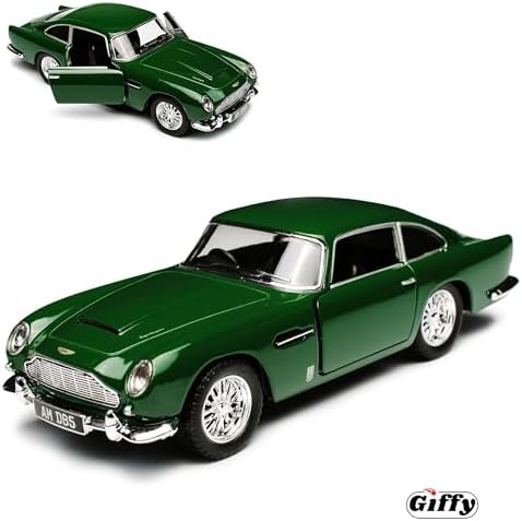Oyuncak Diecast Metal ASTON MARTİN DB5 Model Araba Kutulu Koleksiyonluk Figür 1:24 Ölçek Bej ve Yeşil Renk (Yeşil) - Görsel 2
