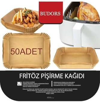 Airfryer Pişirme Kağıdı 50 Adet Airfrey Yagli Kagit Pisirme Kagidi Fritoz Air Fryer Hava Fritözü - Görsel 3