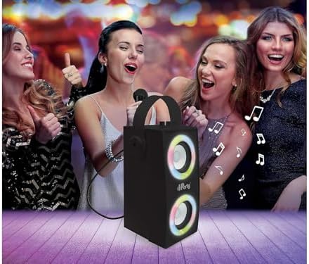 Alternative view of Lexibook iPparty Hoparlör - Taşınabilir Bluetooth Mikrofon Hoparlörü, Karaoke, Işık Efektleri, Kablosuz, USB, SD Kart, Şarj Edilebilir Pil, Siyah, BTP180BKZ, Tek Boyut
