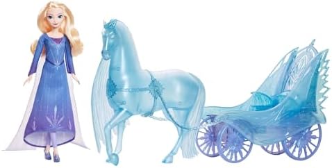 Mattel Çıkarılabilir elbisesi ve ayakkabılarıyla Mattel Karlar Ülkesi Elsa bebek, büyüleyici atı Nokk ve macera arabası, Karlar Ülkesi: Kış Sonu Festivali teması, JBG56
