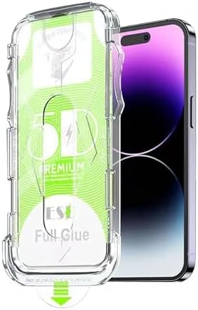 Apple iPhone 15 İle Uyumlu Hizalama Aparatlı ve Takılırken Camın Altında Kesinlikle Toz Bırakmayan Darbelere Karşı Ekstra Güçlü Ekran Koruyucu Cam - Görsel 2