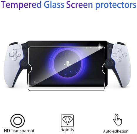 FDHYFGDY PS5 PlayStation Portal/PS Portal için kırılmaz cam, 【2 adet】 9H sertlikte çizilmeye karşı dayanıklı kırılmaz cam folyo, kabarcıksız parmak izi bırakmaz HD ekran koruyucu - Görsel 2