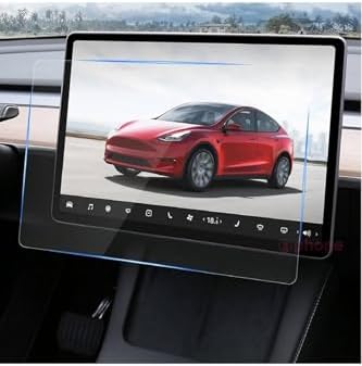 Tesla ile uyumlu Model Y 15 inç 2023 2024 Multimedya Auido Ekran Koruyucu Cam Film Çizilmez Araç Screen Protector - Görsel 3