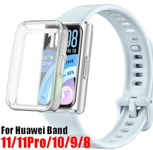 Band 11 ile Uyumlu Toz ve Kirden Koruyan Moiety Kasa Koruma Ekran Açık Band 11 ile Uyumlu Akıllı Saat Çerçeve Koruması Şeffaf - Görsel 2