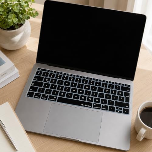 MacBook Klavye Koruyucu A1534 A1708 Uyumlu Türkçe Q Baskılı Silikon Klavye Koruyucu UK Enter Siyah