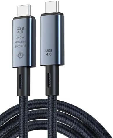 Alternative view of ZR852 240W USB 4.0 40GBPS 8k Thunderbolt Görüntü Aktarım ve Hızlı Şarj Kablosu 1 Metre