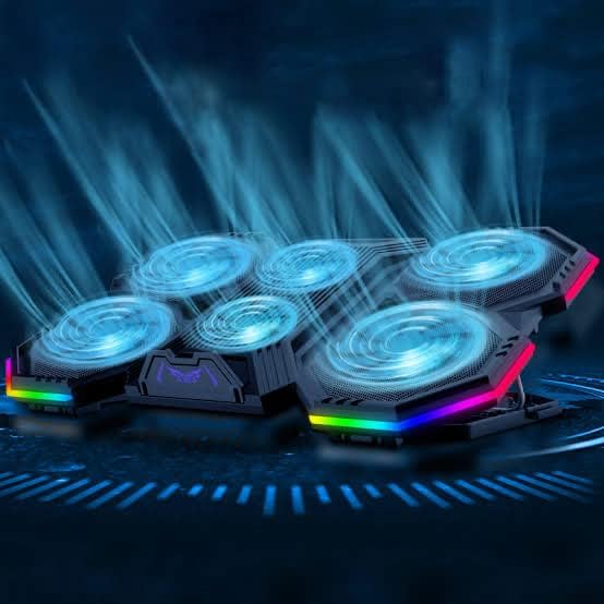 Alternative view of iDock F12-1 Black 2600RPM Yüksek Devirli Fan Gaming Laptop Soğutucu Stand