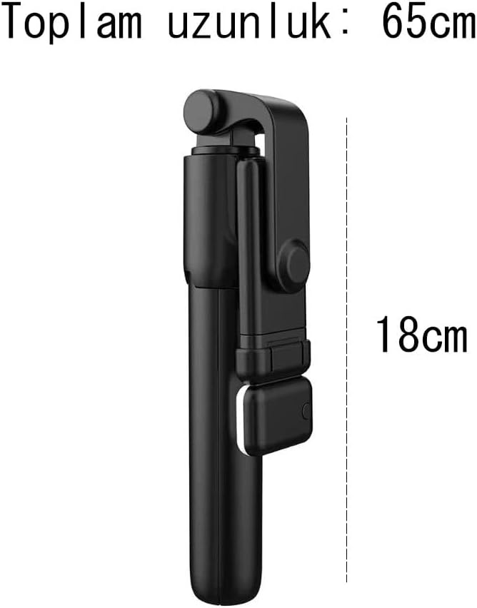 CR27 4in1 Bluetooth Kumandalı, Selfie Çubuğu, Tripod Monopod, LED Işık, Deklanşörlü, Canlı Yayın Standı Telefon Tutucu Katlanabilir Genişletilebilir - Görsel 3