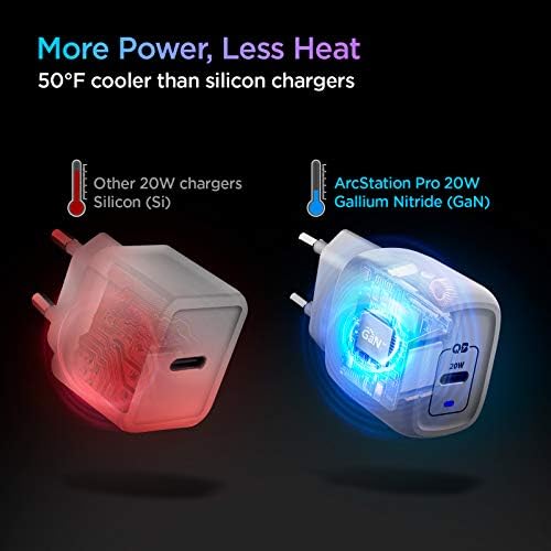 Alternative view of 20W USB-C Mini Hızlı Şarj Aleti/Şarj Isısını Düşürür GaN Destekli Akım Korumalı Güç Adaptörü iPhone & Android & iPad Type-C White - ACH02071