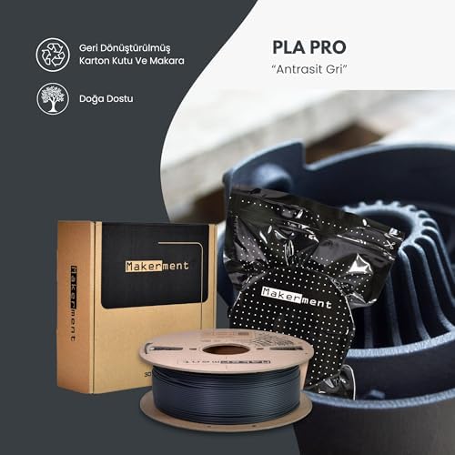 Alternative view of PLA PRO, 1.75mm 1kg 3D Yazıcı PLA Filament (Antrasit Gri)
