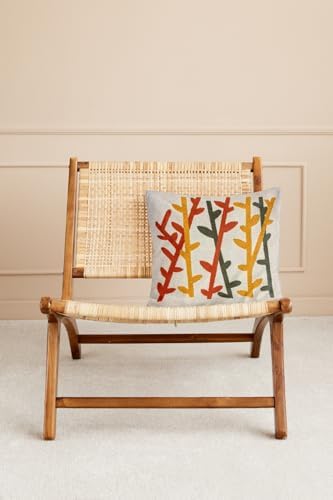 Alternative view of SadeMade Bambu Punch Nakışlı Dekoratif Kırlent Kılıfı, Panç Kırlent ve Yastık Kılıfı, 44x44 cm