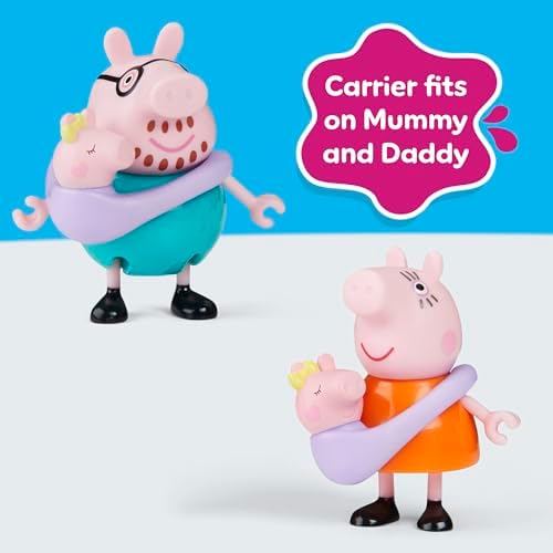Peppa'nın 5 Kişilik Ailesi ve Bebek Evie | El Ele Tutuşabilen Hareketli Figürler | 3 Yaş ve Üzeri Kız ve Erkek Çocuklar İçin Okul Öncesi Oyuncak - Görsel 2