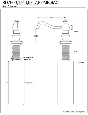 Alternative view of Brass SD7608 Vintage Sabunluk, Fırçalanmış Nikel, 25,4 cm