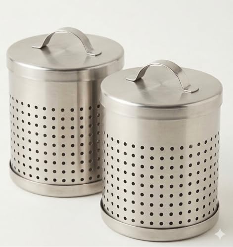 Alternative view of 2'li Büyük Boy Metal Çay Süzgeci Seti (7 x 6.5 cm) - Paslanmaz Çelik Demlik ve Kupa Filtresi (2 Adet)