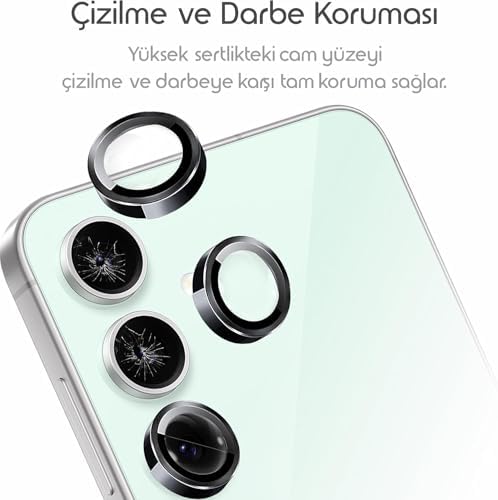 MADNOVA Galaxy S25 Ultra İle Uyumlu Safir Kamera Koruyucu Kolay Kurulum Aparatlı 9H Sertliğinde Safir Kamera Koruyucu (Mavi) - Görsel 3