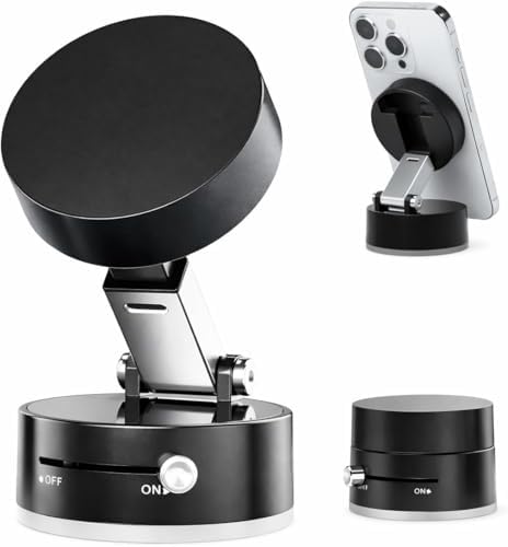 caselka Vakumlu Kilitli Araç İçi Telefon TutucuKatlanabilir Tasarım Torpido Cam Konsol Masaüstü Tekrar Takılabilir Güçlü Neodimyum Mıknatıslı 360 Derece Çok Açılı Ayarlanabilir - Görsel 3