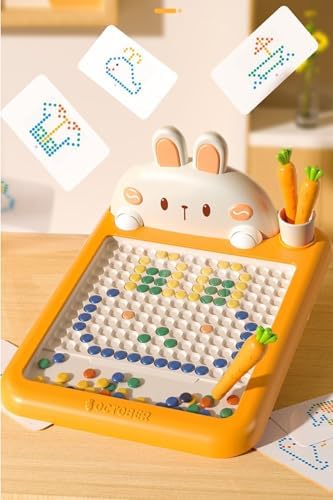 Manyetik Kodlama Oyuncağı Eğitici Oyuncak Boncuk Turp Kalem Montessori Erken eğitim Tableti Tavşan - Görsel 2