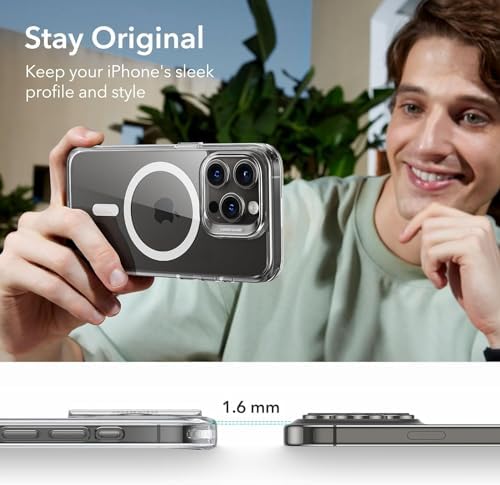 iphone 15 pro MagSafe ile Uyumlu Şeffaf Kılıf Silikon Darbe Emici Tam Koruma Kapak Air iphone 15 pro Manyetik şarj kılıfı - Görsel 3