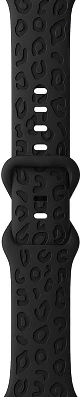 Apple ile Uyumlu Watch 11 10 46mm 9 8 7 6 SE Ultra Uyumlu 42-44-45-49mm Leopar Desenli Silikon Kordon - Görsel 3
