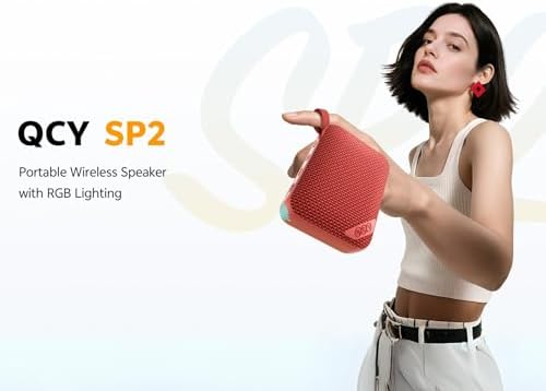 QCY SP2 RGB Bluetooth Hoparlör Kırmızı