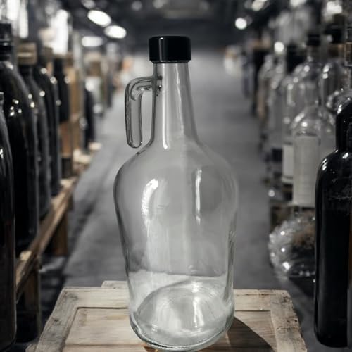 3 Litre Cam Galon Şişe-Sürahi – Sızdırmaz Kapaklı, Geniş Ağızlı Saklama Kabı | Ev Yapımı İçecek, Zeytinyağı ve Sirke İçin Uygun