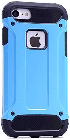 Apple iPhone 5 / 5S ile Uyumlu Kılıf Çİft Katman Koruyucu Crash Military Tank Kılıf - Mavi