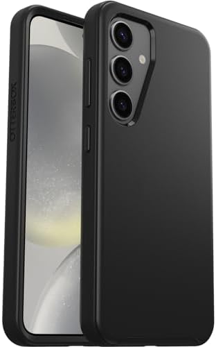 Simetri Galaxy S24 için kılıf, darbeye dayanıklı, düşmeye dayanıklı, ince koruyucu kılıf, askeri standartlara göre 3 kat daha fazla düşme, siyah