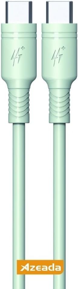 Azeada 60W Type-C to Type-C Şarj ve Data Kablosu 1m Yeşil PD-B82AY (Yeşil, Type-C to Type-C)
