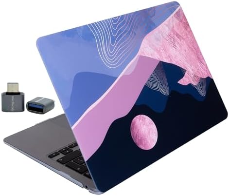 MacBook Pro 13 Dalga Desenli Kılıf A1706 A1708 A1989 A2159 A2251 A2289 A2338 M1 M2 Uyumlu Baskılı Kristal Sert Kılıf Koruyucu Kapak Pembe - Görsel 2
